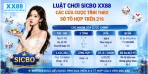 Luật chơi Sicbo XX88 – Các cửa cược tính theo số tổ hợp trên 216